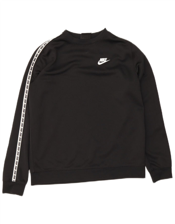 Nike Boys Graphic Sweatshirt Jumper 13-14 Years XL Black Polyester