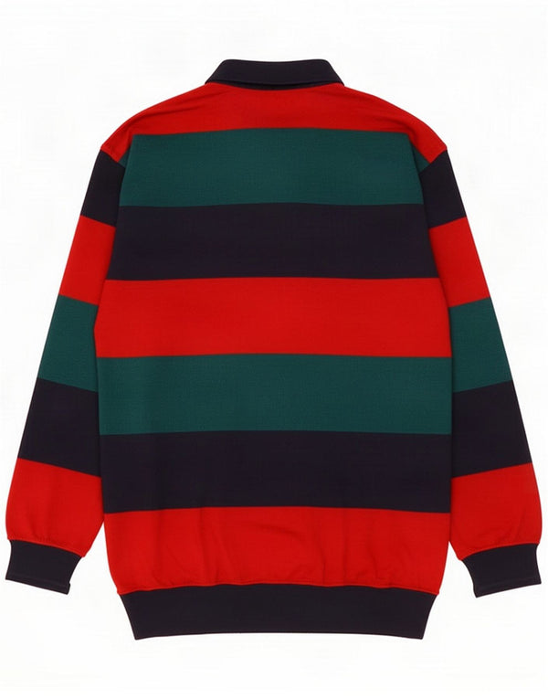 Amerigo Vespucci Mens Polo Neck Jumper Sweater Large Multicoloured Striped