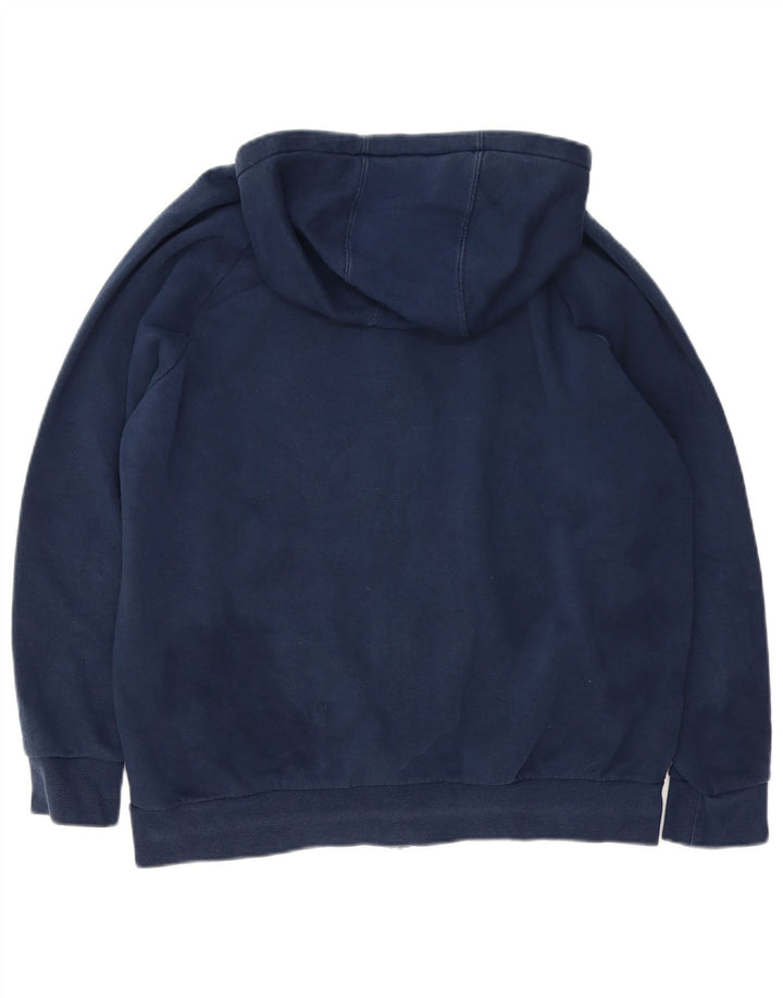 Reebok Mens Zip Hoodie Sweater Large Navy Blue Cotton