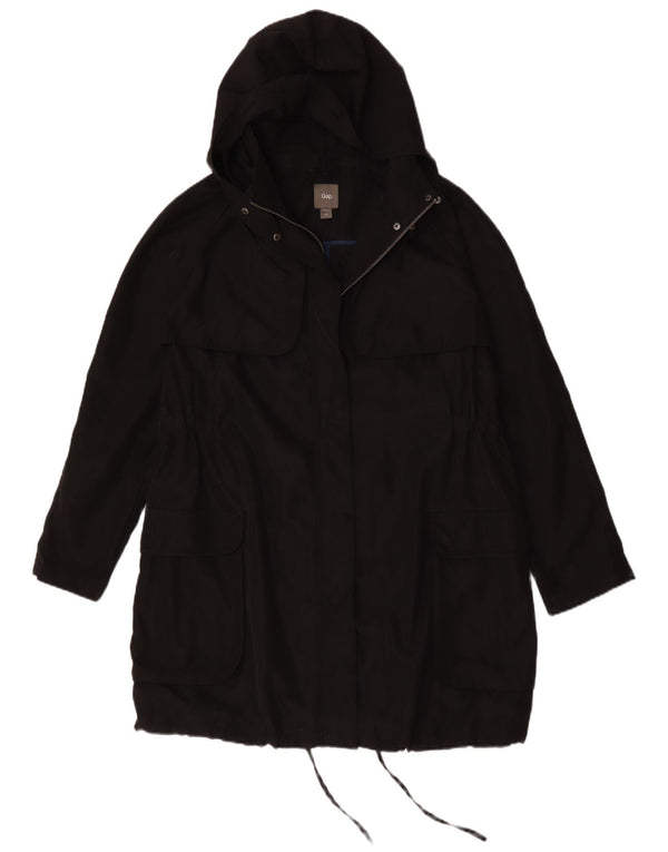 Gap Womens Hooded Oversized Parka Jacket UK 16 Large Black Polyester