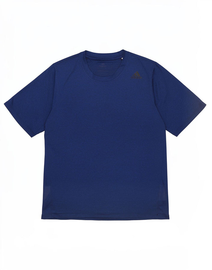 Adidas Mens T-Shirt Top Medium Blue Polyester