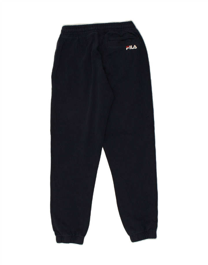 FILA Mens Tracksuit Trousers Joggers Small Navy Blue Cotton | Vintage Fila | Thrift | Second-Hand Fila | Used Clothing | Messina Hembry 