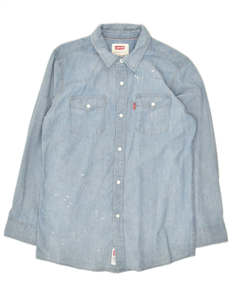 LEVI'S Boys Denim Shirt 12-13 Years Blue Cotton | Vintage Levi's | Thrift | Second-Hand Levi's | Used Clothing | Messina Hembry 