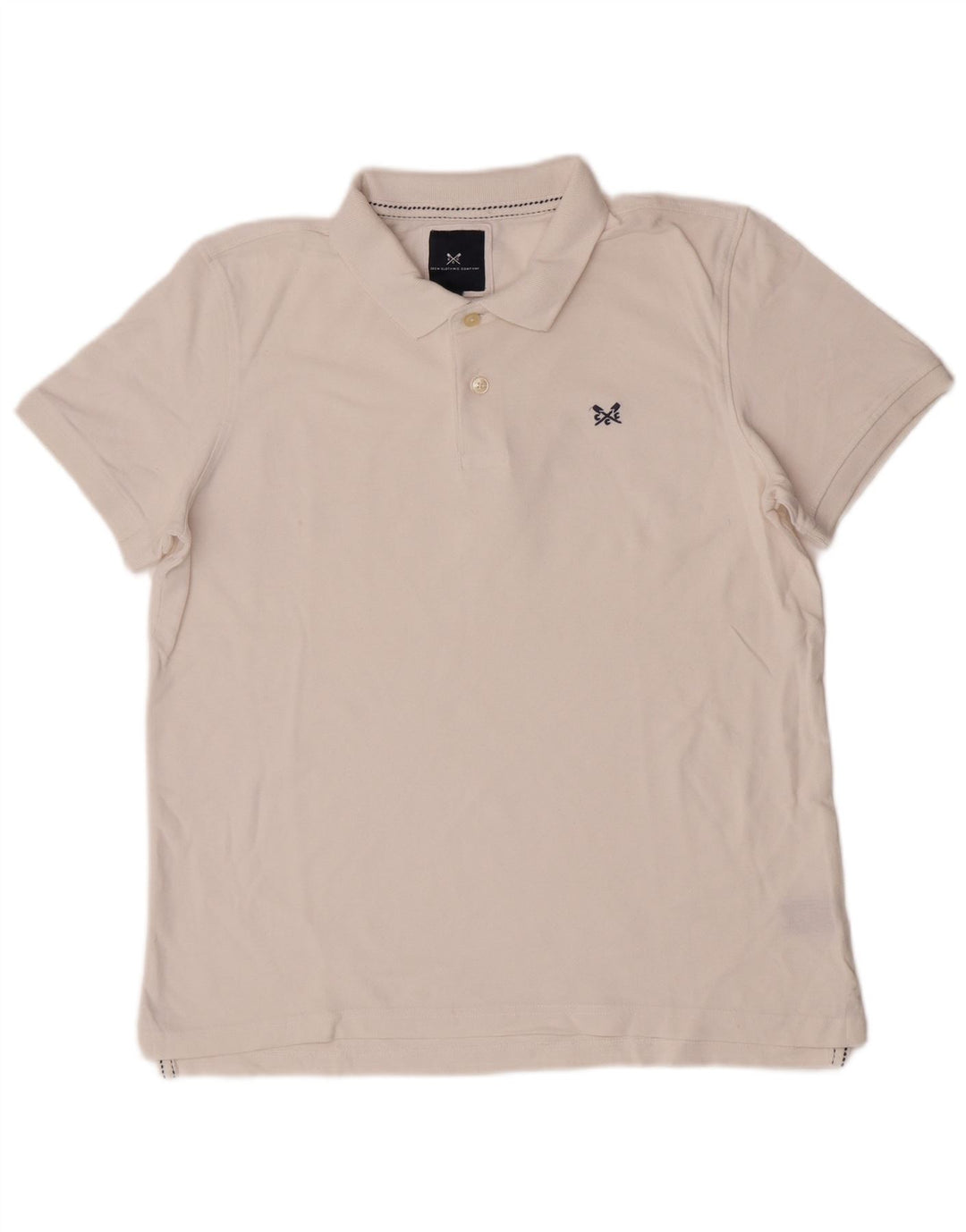 Crew Clothing Mens Polo Shirt Large White Cotton