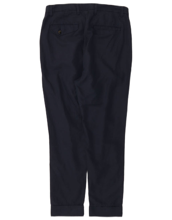 Woolrich Womens Slim Chino Trousers W27 L26 Navy Blue Cotton