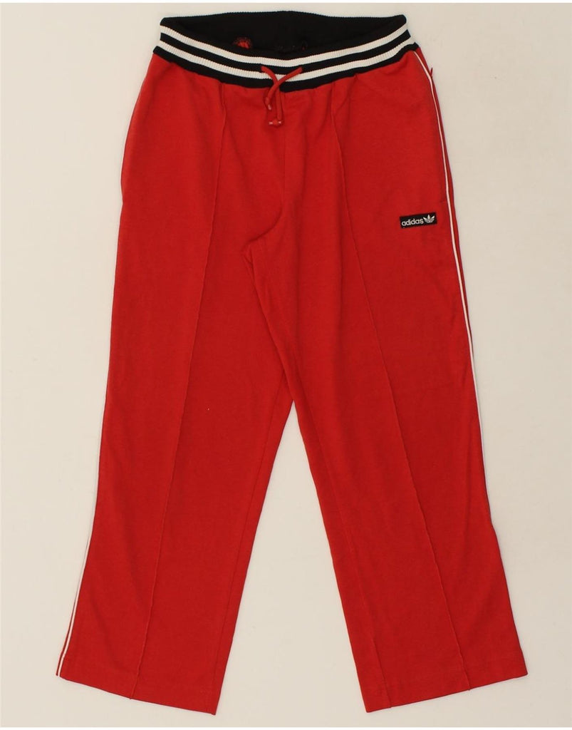 ADIDAS Womens Tracksuit Trousers EU 44 Medium Red Cotton | Vintage Adidas | Thrift | Second-Hand Adidas | Used Clothing | Messina Hembry 