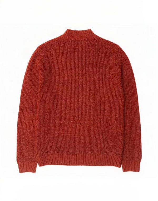 Marks & Spencer Mens Turtle Neck Jumper Sweater Medium Brown Acrylic