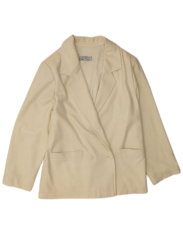 Gabriel Womens Double Breasted Blazer Jacket IT 44 Medium Off White
