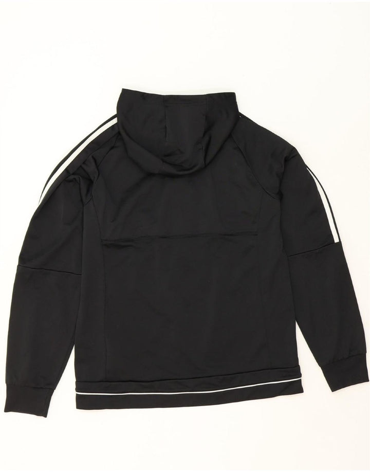 ADIDAS Mens Zip Hoodie Sweater Medium Black Polyester Vintage Adidas and Second-Hand Adidas from Messina Hembry 