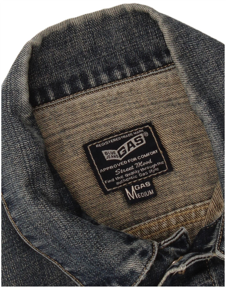 Gas Womens Denim Jacket UK 14 Medium Blue