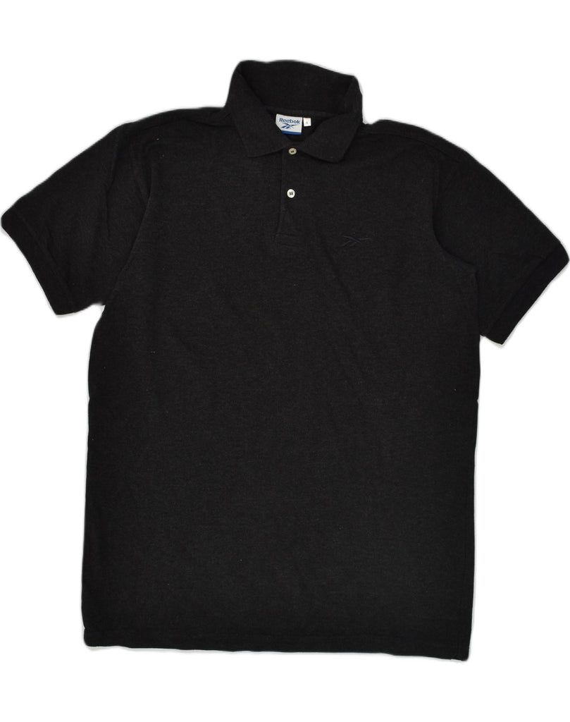 REEBOK Mens Polo Shirt Large Black Cotton | Vintage Reebok | Thrift | Second-Hand Reebok | Used Clothing | Messina Hembry 