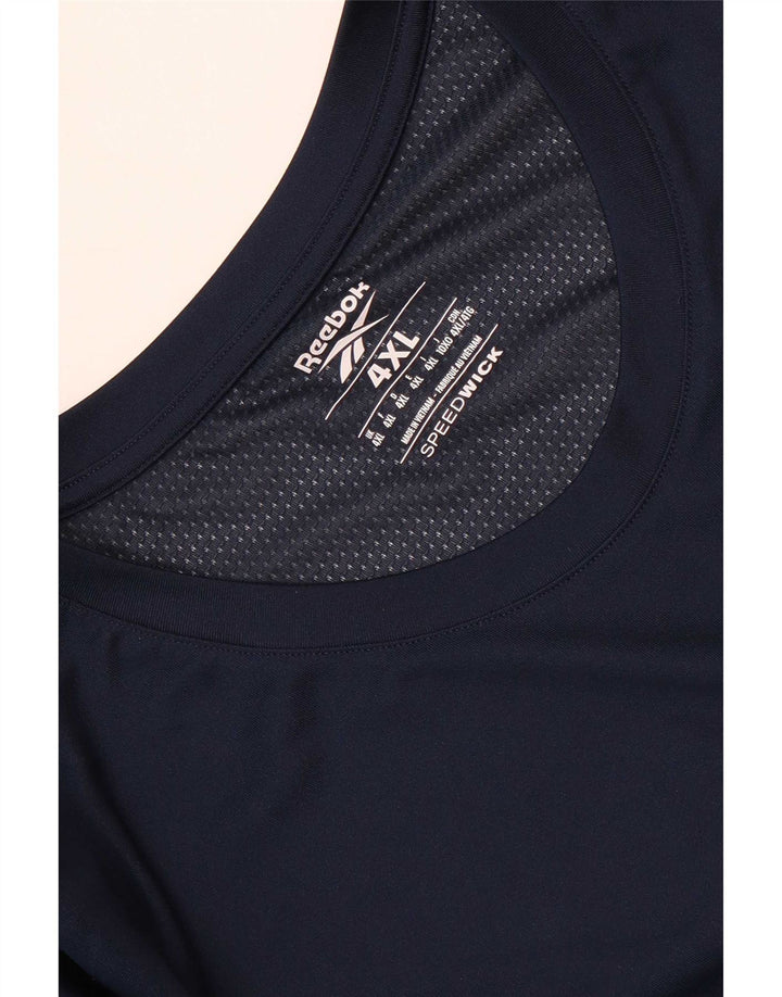 Reebok Mens T-Shirt Top 4XL Navy Blue