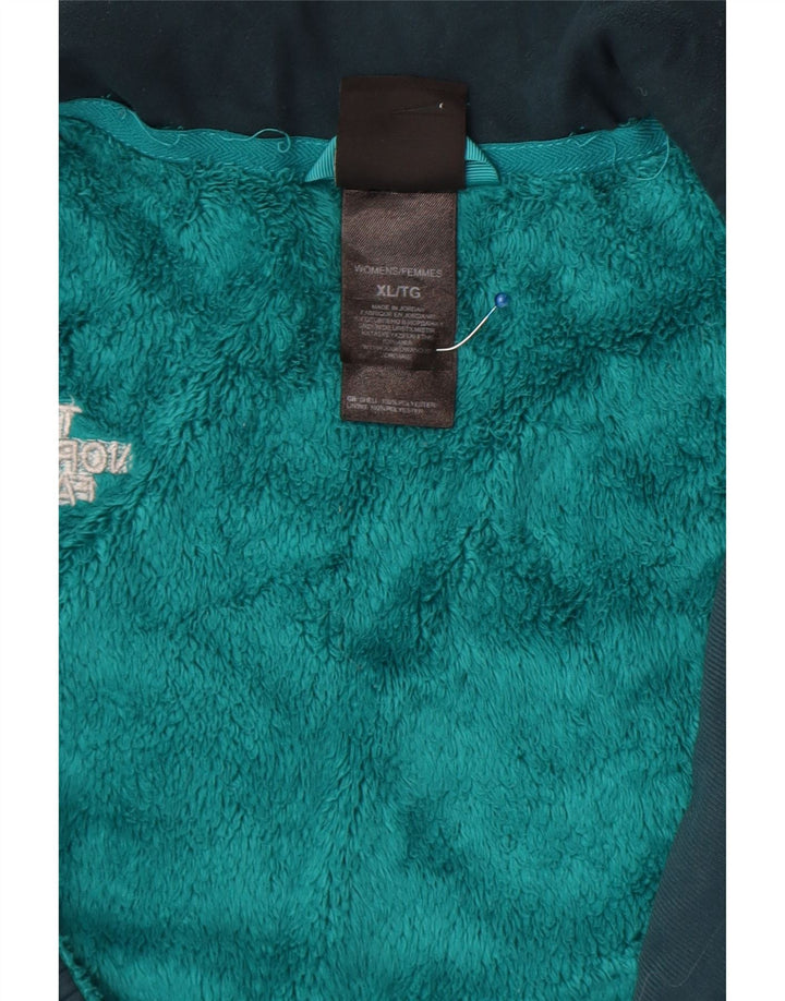 The North Face Womens Fleece Jacket UK 18 XL Turquoise Polyester