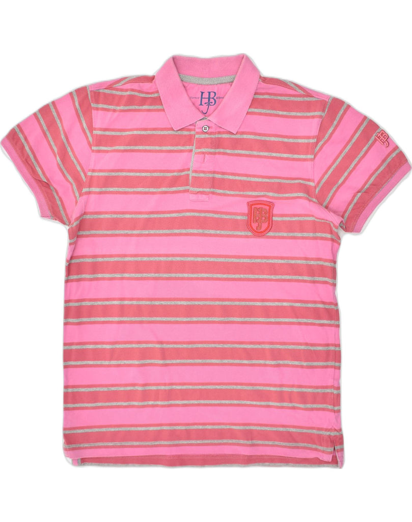 HARMONT & BLAINE Mens Polo Shirt XL Pink Striped Cotton | Vintage Harmont & Blaine | Thrift | Second-Hand Harmont & Blaine | Used Clothing | Messina Hembry 