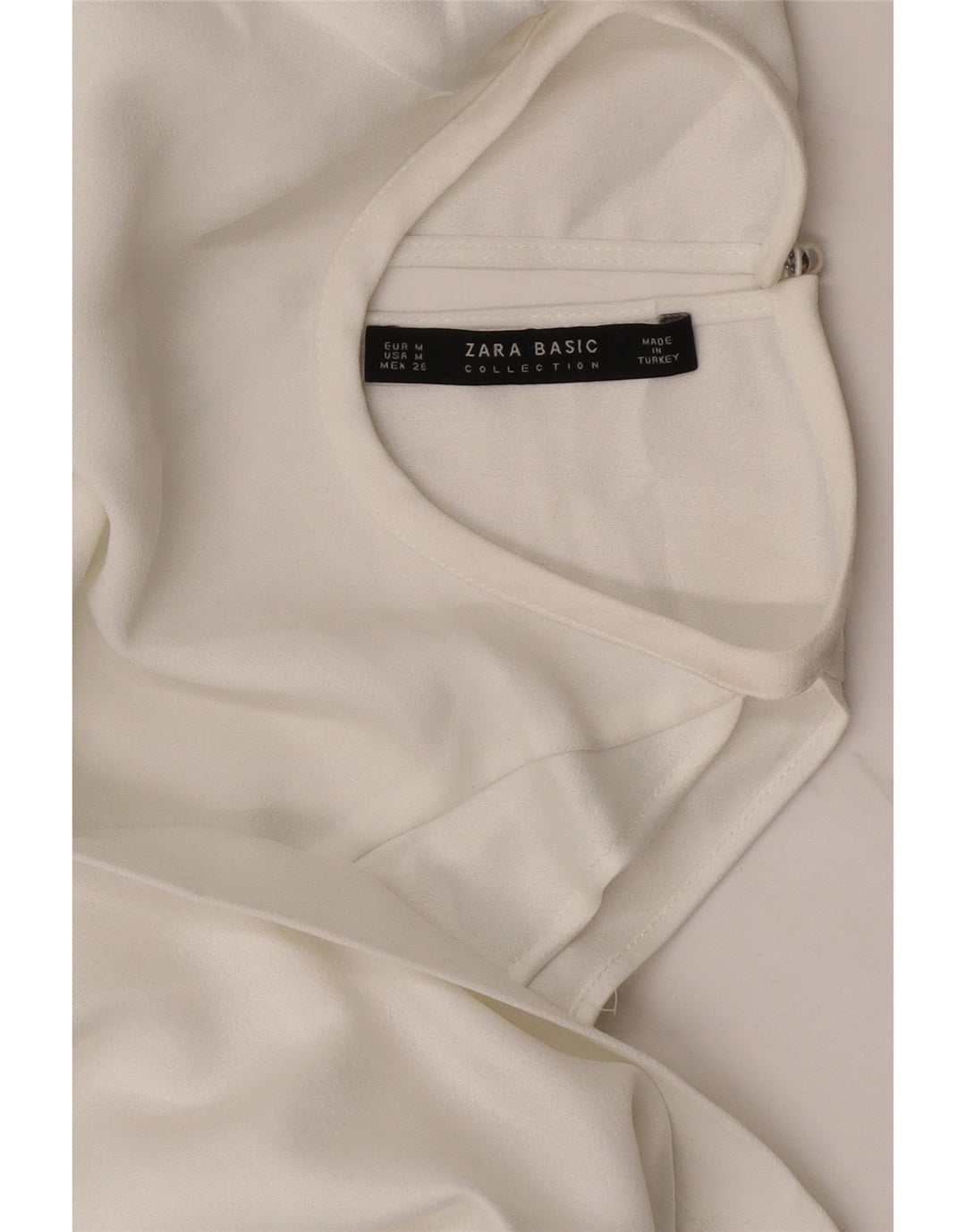 Zara Womens Off Shoulder Blouse Top UK 14 Medium White