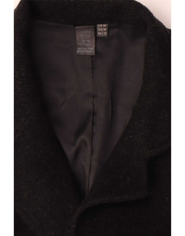 Zara Mens Overcoat UK 38 Medium Black Wool