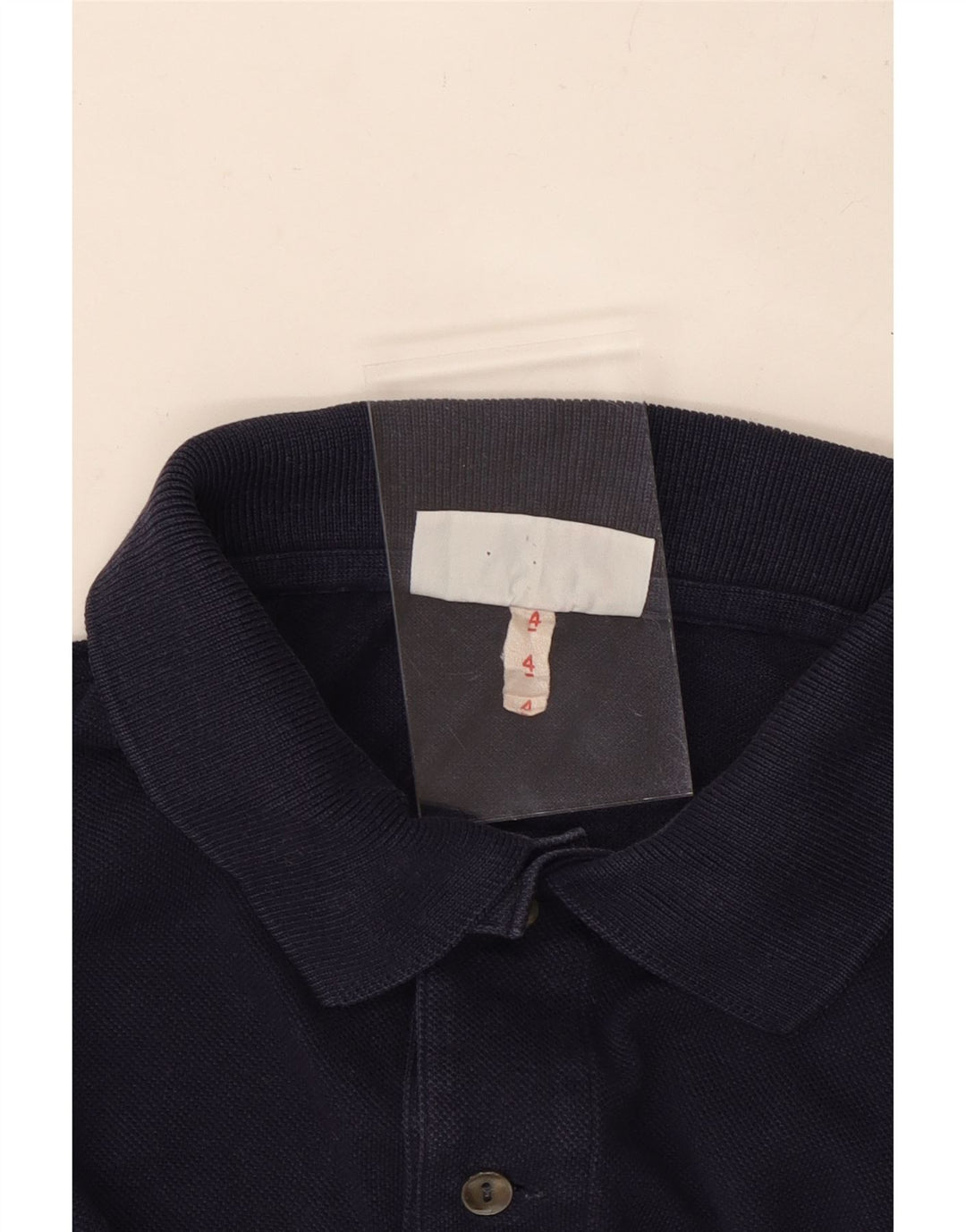 LACOSTE Mens Polo Shirt Size 4 Medium Navy Blue Cotton