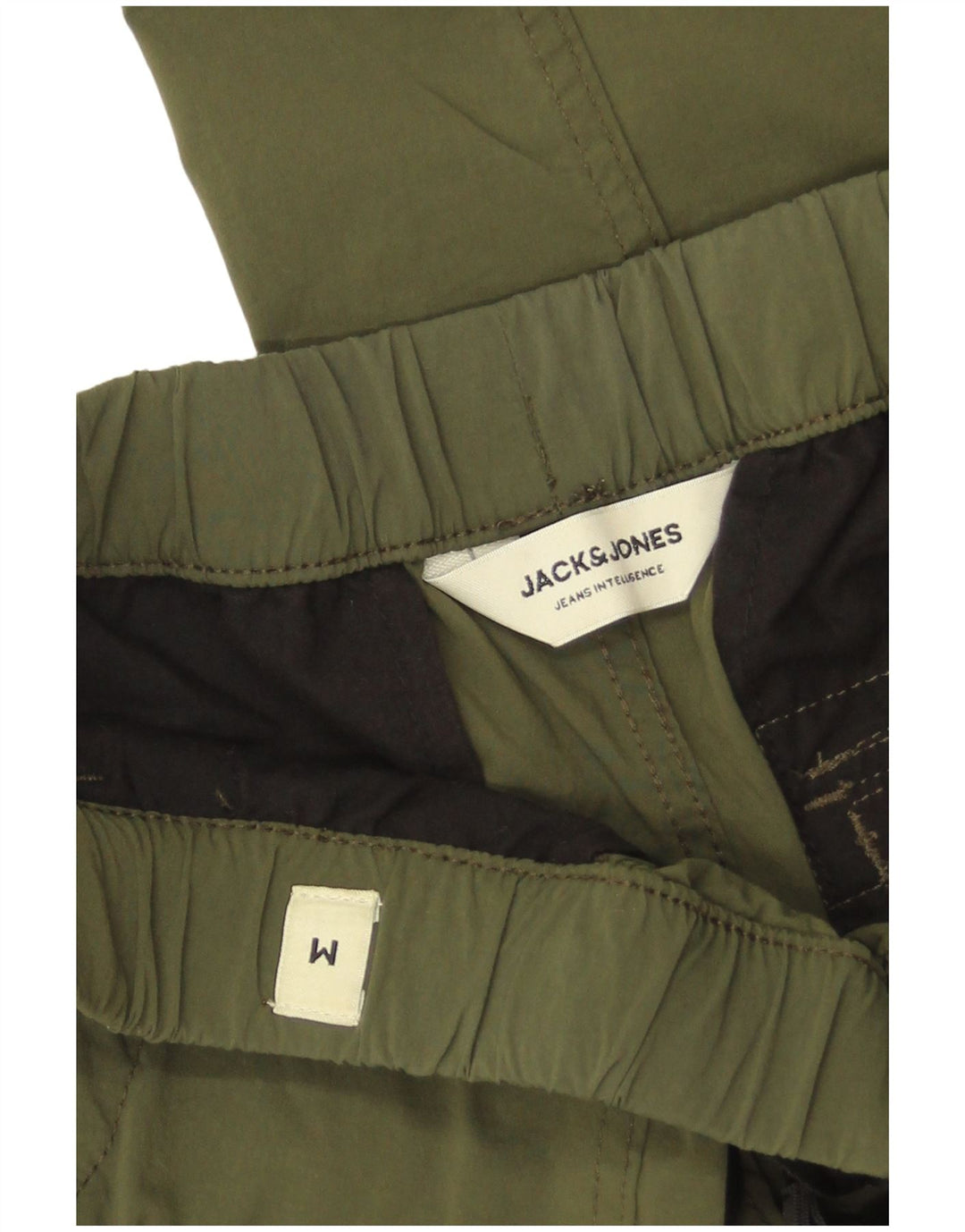 Jack & Jones Mens Straight Cargo Trousers Medium W30 L27 Khaki Nylon