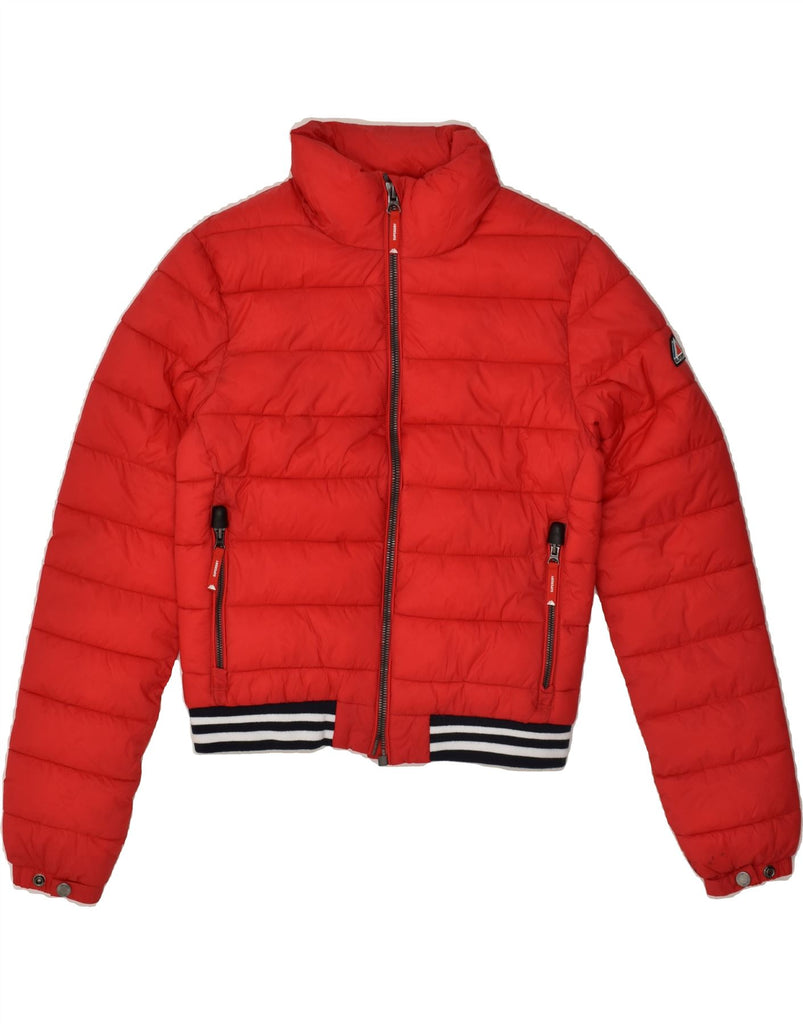 SUPERDRY Womens Padded Jacket UK 10 Small Red Nylon | Vintage Superdry | Thrift | Second-Hand Superdry | Used Clothing | Messina Hembry 