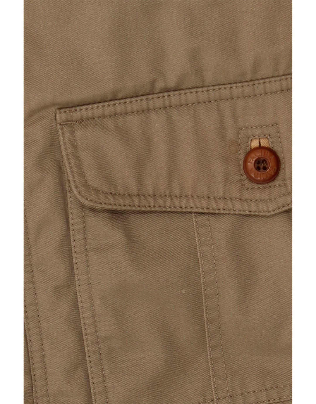 Faciba Mens Hooded Overcoat IT 54 2XL Khaki Polyester