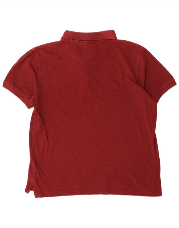 Pierre Cardin Mens Regular Fit Polo Shirt Medium Burgundy Cotton