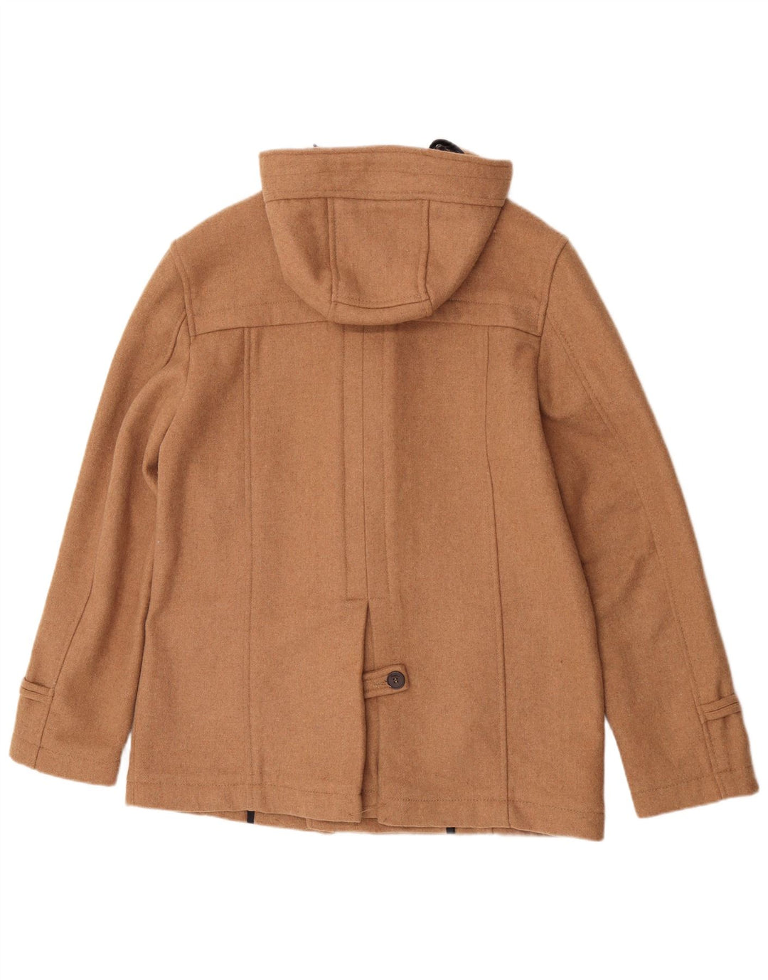 Pull & Bear Mens Hooded Duffle Coat UK 42 XL Beige Polyester