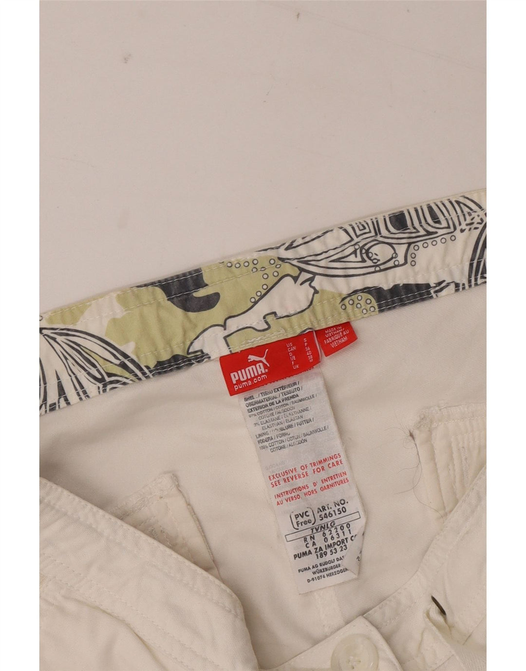 Puma Womens Chino Shorts UK 10 Small W30  White Cotton