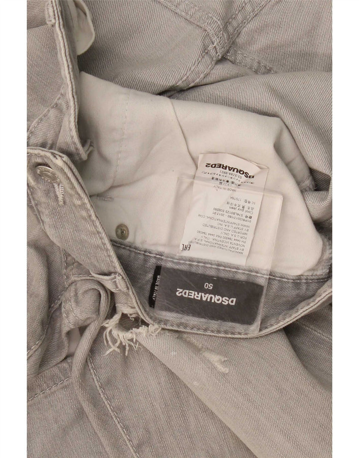 Dsquared2 Womens Distressed Slim Jeans IT 50 XL W36 L35 Grey Cotton