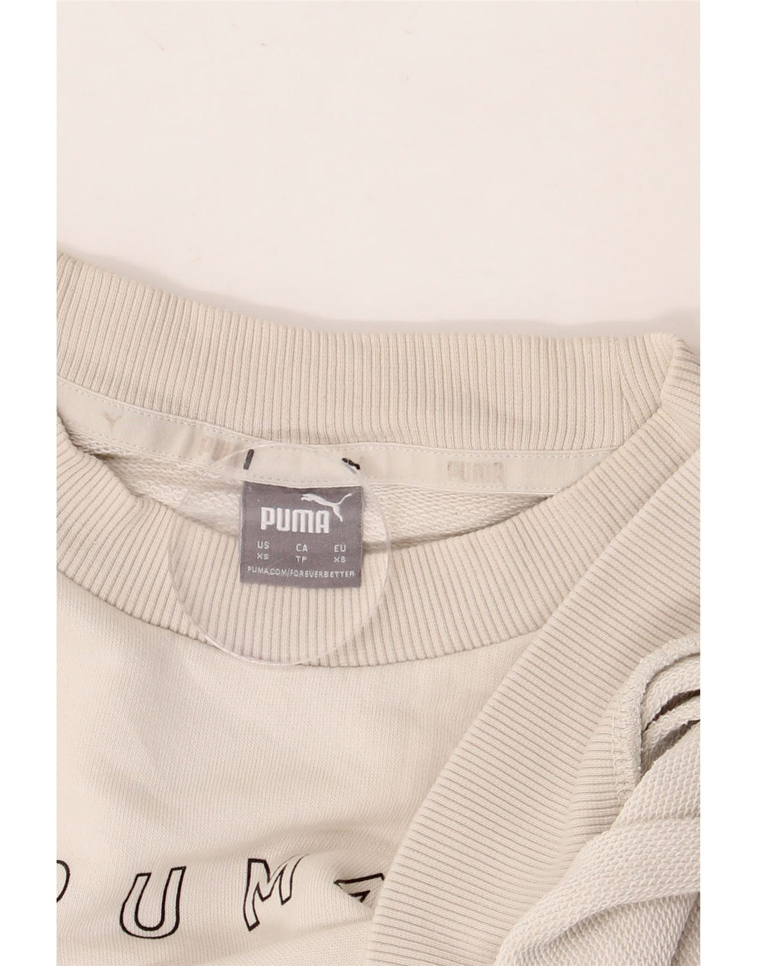 PUMA Mens Graphic Sweatshirt Jumper XS White Colourblock Cotton