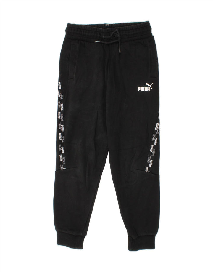PUMA Boys Graphic Tracksuit Trousers Joggers 9-10 Years  Black Vintage Puma and Second-Hand Puma from Messina Hembry 