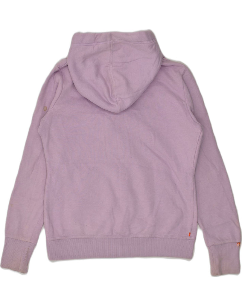 SUPERDRY Womens Zip Hoodie Sweater UK 16 Large Purple Cotton | Vintage Superdry | Thrift | Second-Hand Superdry | Used Clothing | Messina Hembry 