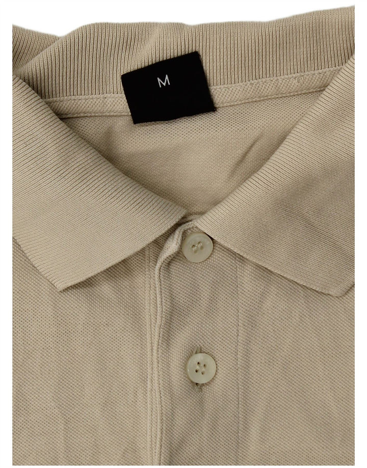 Hugo Boss Mens Polo Shirt Medium Beige Cotton Classic