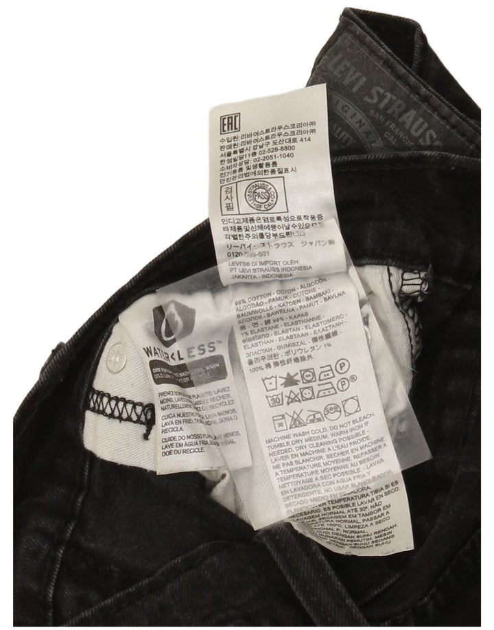 Levi's Mens 511 Tapered Jeans W30 L30 Black Cotton