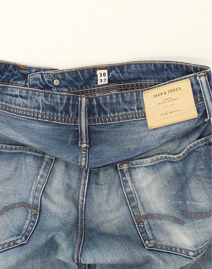 JACK & JONES Mens Mike Comfort Fit Tapered Jeans W30 L32 Blue Cotton | Vintage Jack & Jones | Thrift | Second-Hand Jack & Jones | Used Clothing | Messina Hembry 