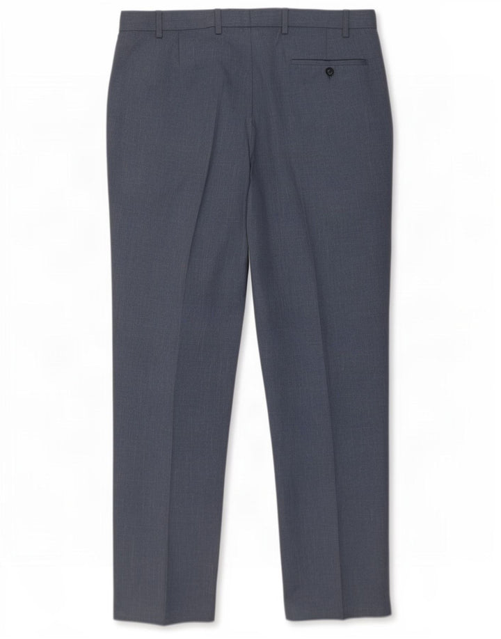 Marks & Spencer Mens Regular Chino Trousers W38 L33 Blue Polyester