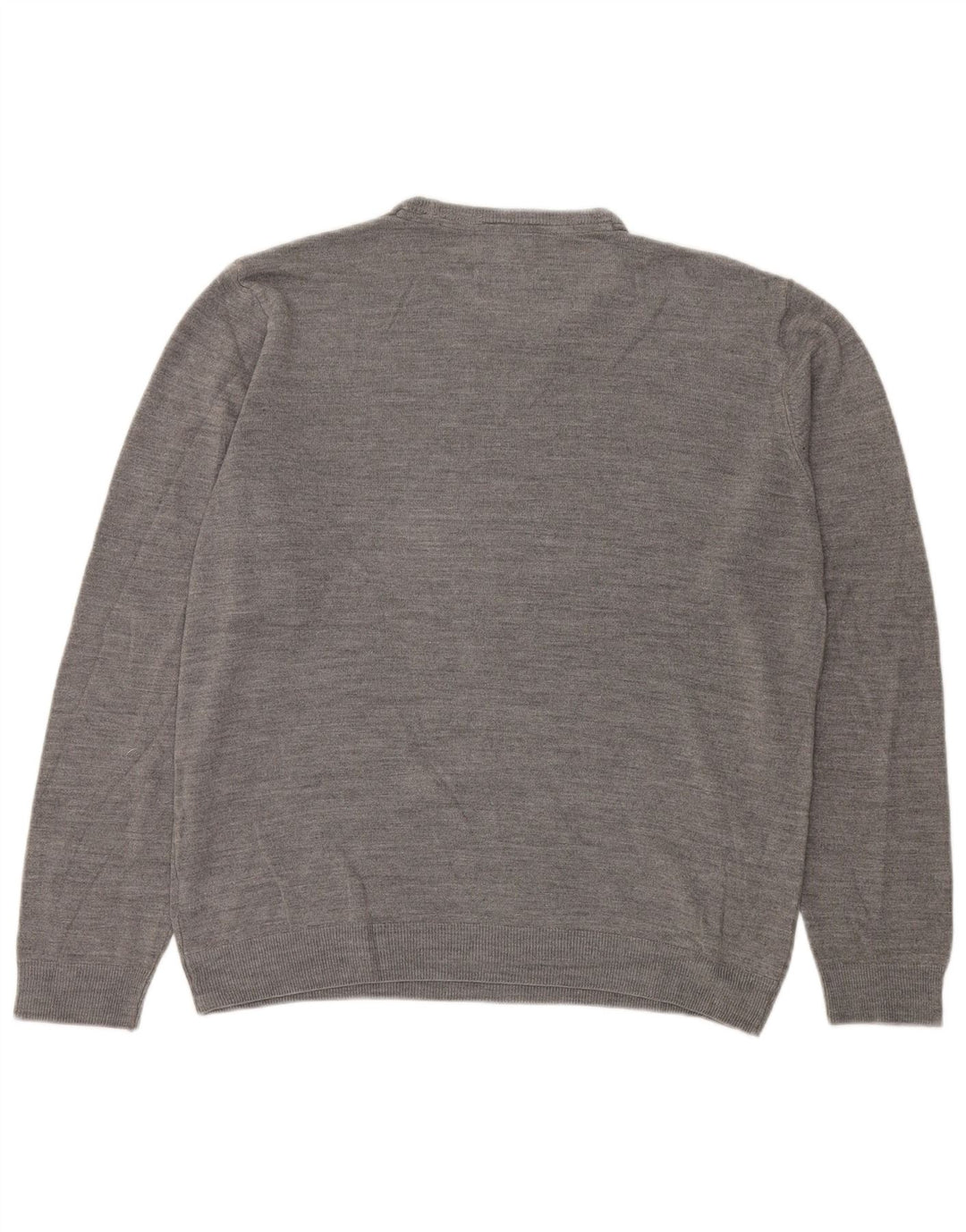 Marks & Spencer Mens Regular Fit Crew Neck Jumper Sweater XL Grey Acrylic