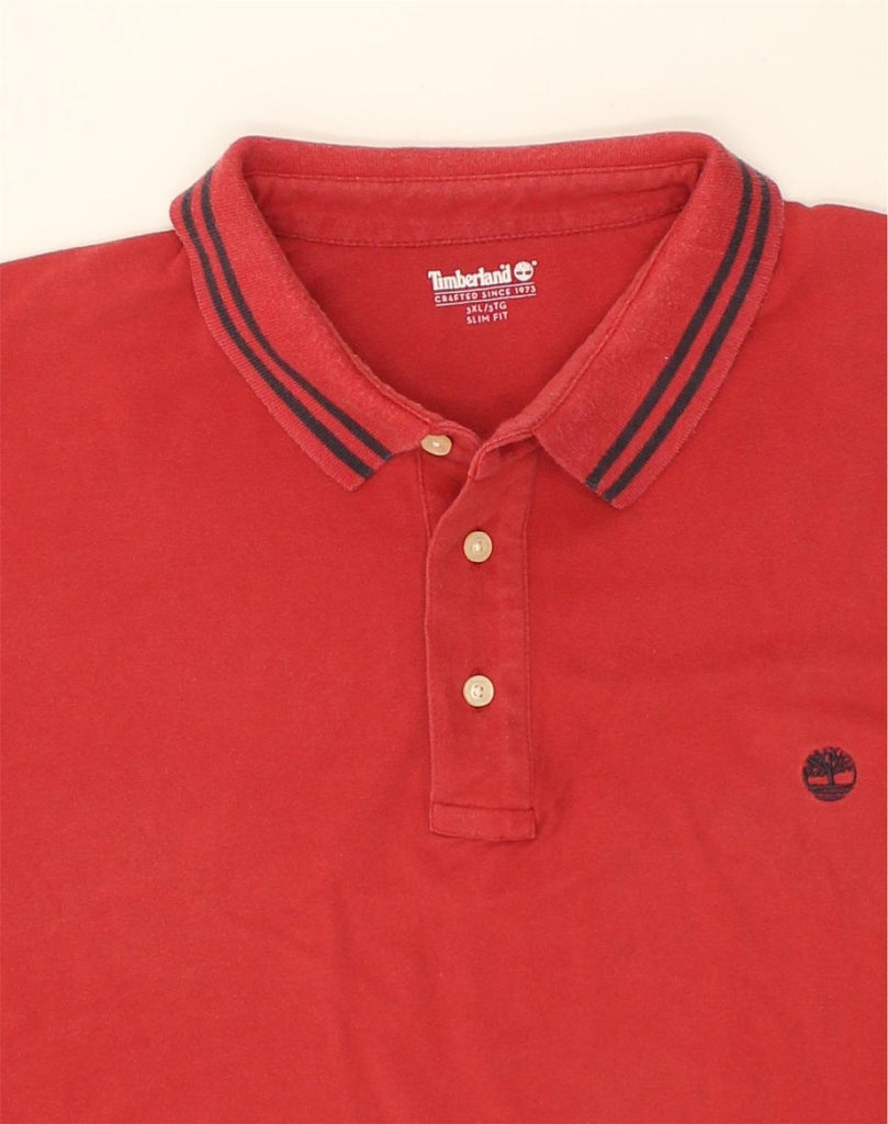 TIMBERLAND Mens Slim Fit Polo Shirt 3XL Red | Vintage Timberland | Thrift | Second-Hand Timberland | Used Clothing | Messina Hembry 