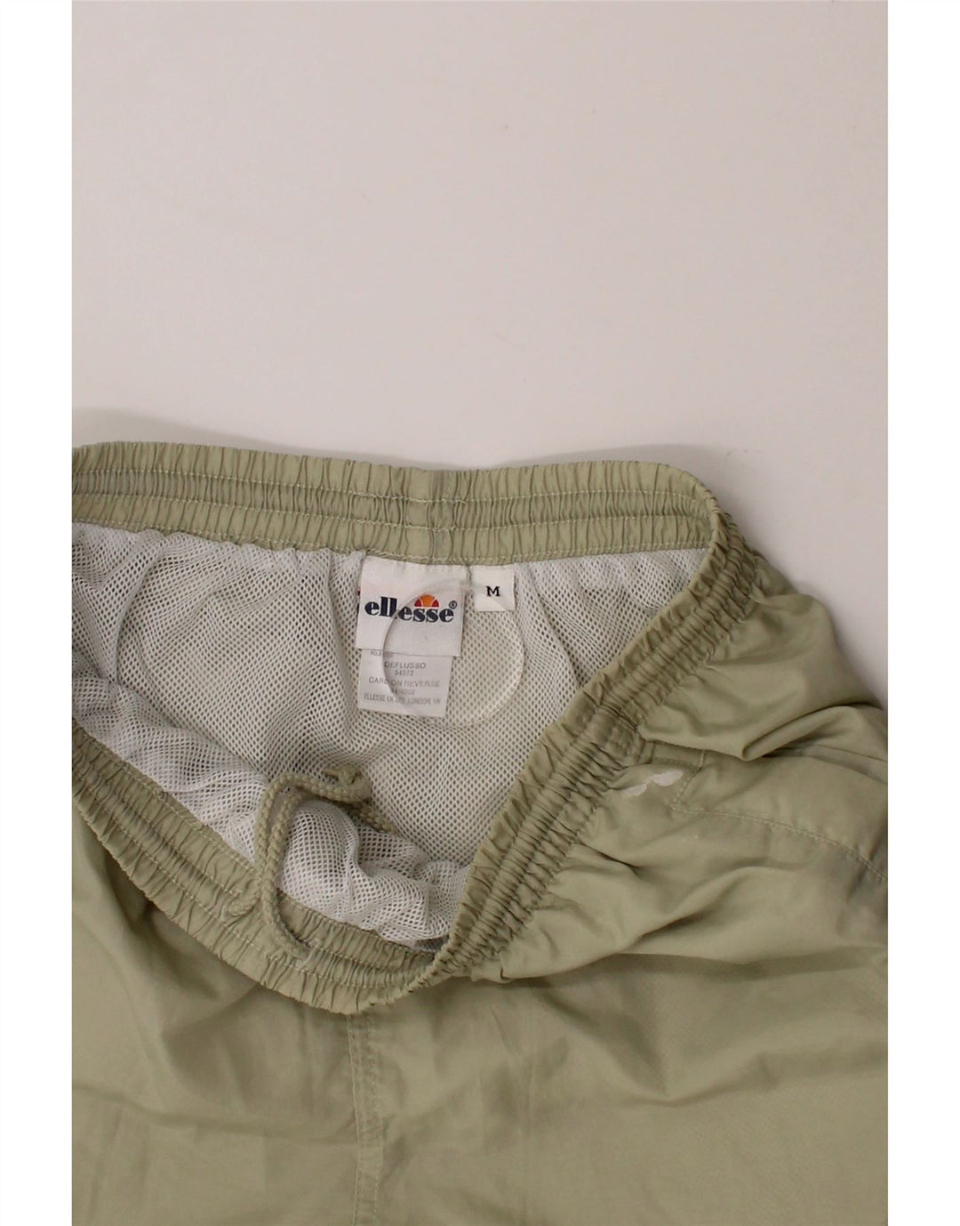 ELLESSE Mens Sport Shorts Medium  Beige Nylon Vintage Ellesse and Second-Hand Ellesse from Messina Hembry 