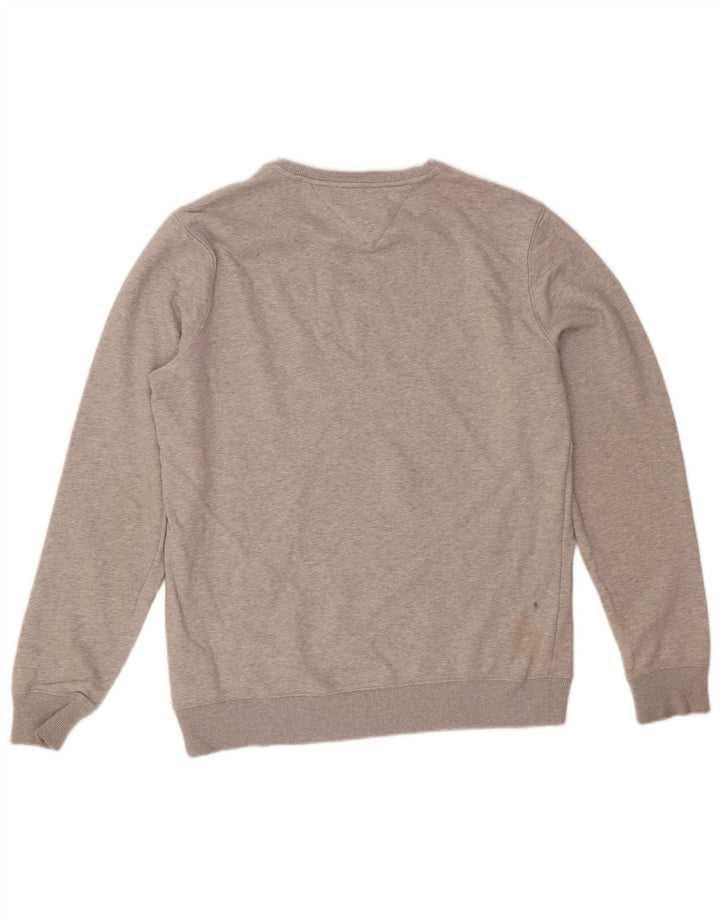 TOMMY HILFIGER Mens Graphic Sweatshirt Jumper XL Grey Cotton