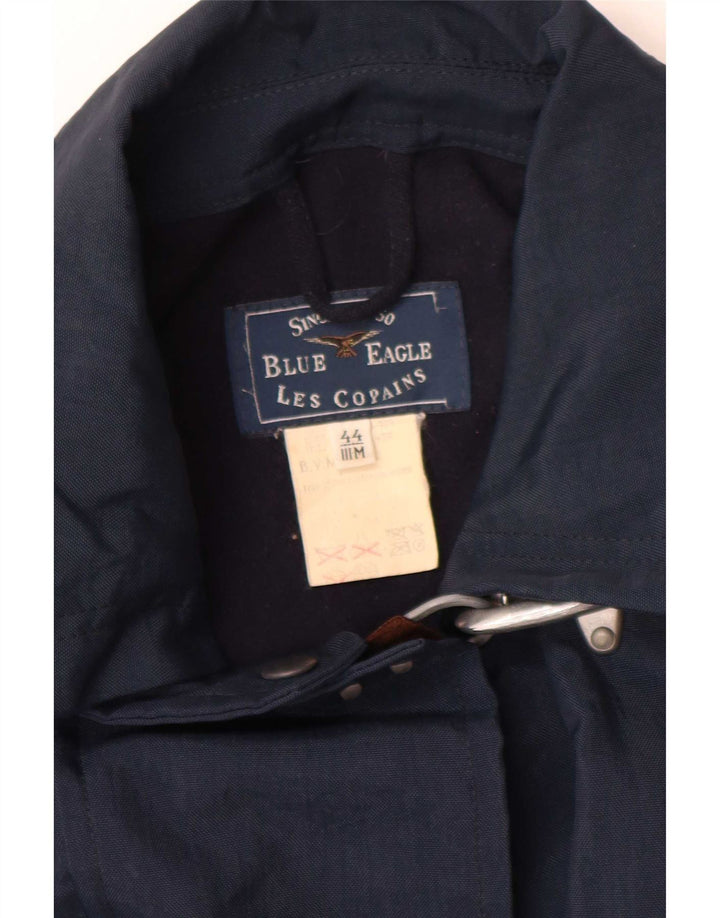 Les Copains Womens Blue Eagle Oversized Utility Jacket IT 44 Medium Navy