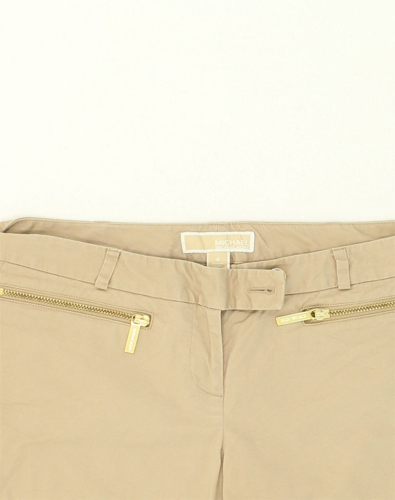 MICHAEL KORS Womens Bermuda Shorts US 4 Small W30 Beige Cotton | Vintage Michael Kors | Thrift | Second-Hand Michael Kors | Used Clothing | Messina Hembry 