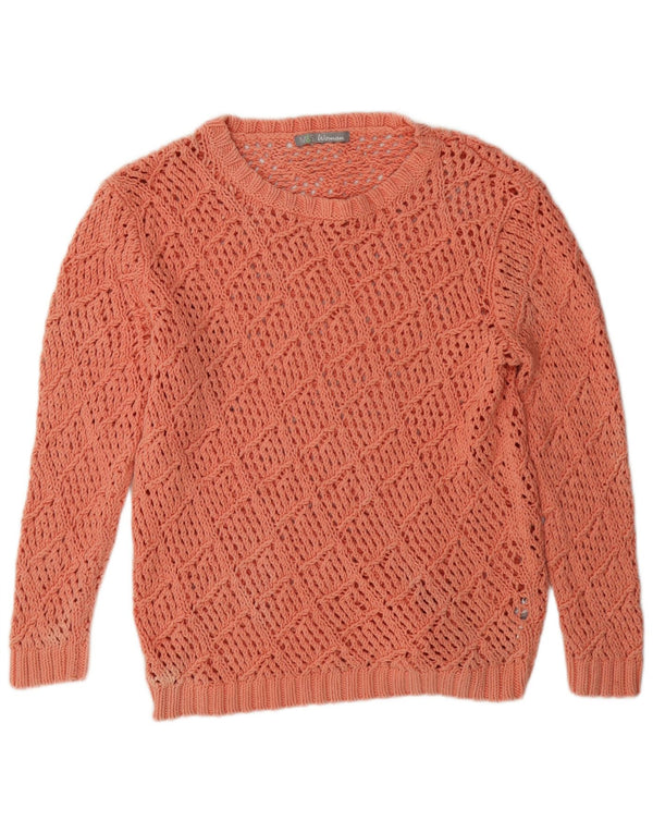 Marks & Spencer Womens See Through Boat Neck Jumper Sweater UK 14 Large Pin