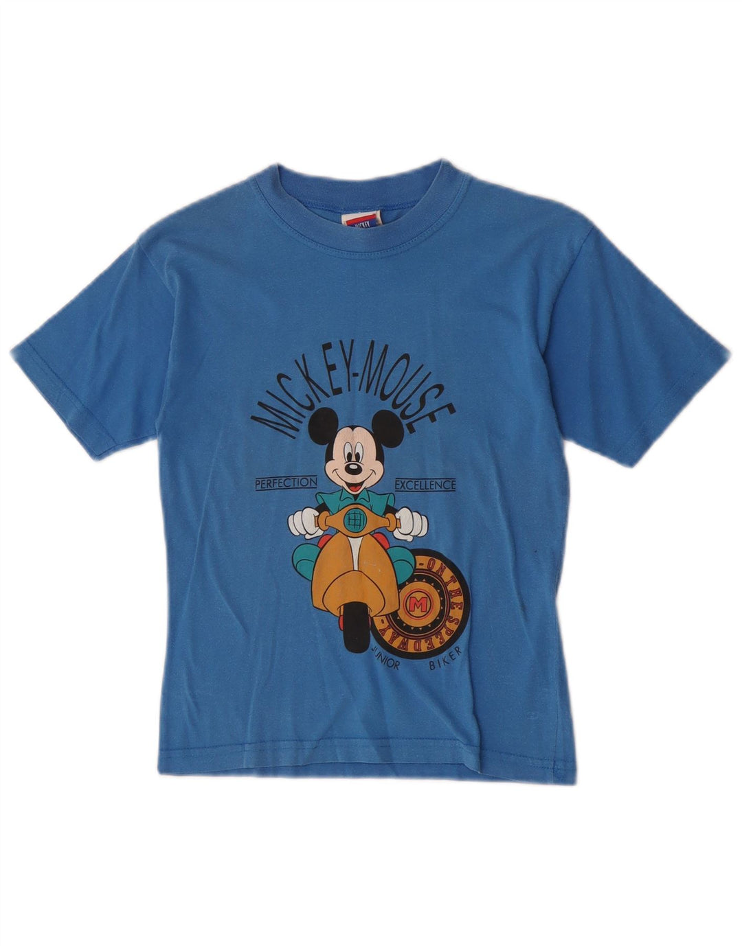 Nike Boys Mickey Mouse Graphic T-Shirt Top 7-8 Years Blue Cotton