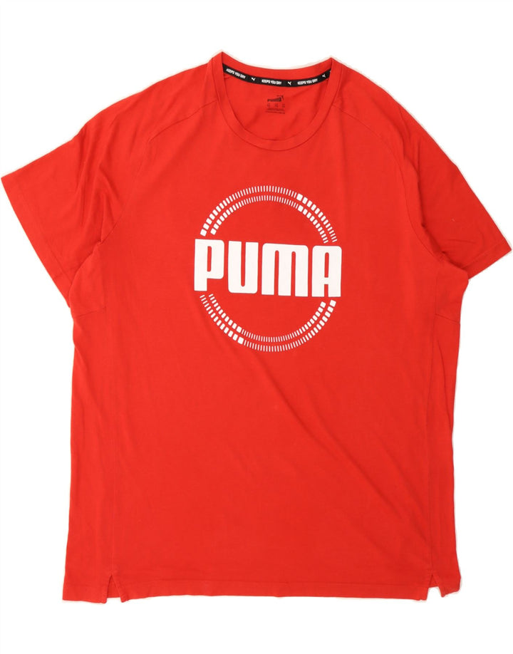 PUMA Mens Graphic T-Shirt Top 2XL Red Vintage Puma and Second-Hand Puma from Messina Hembry 