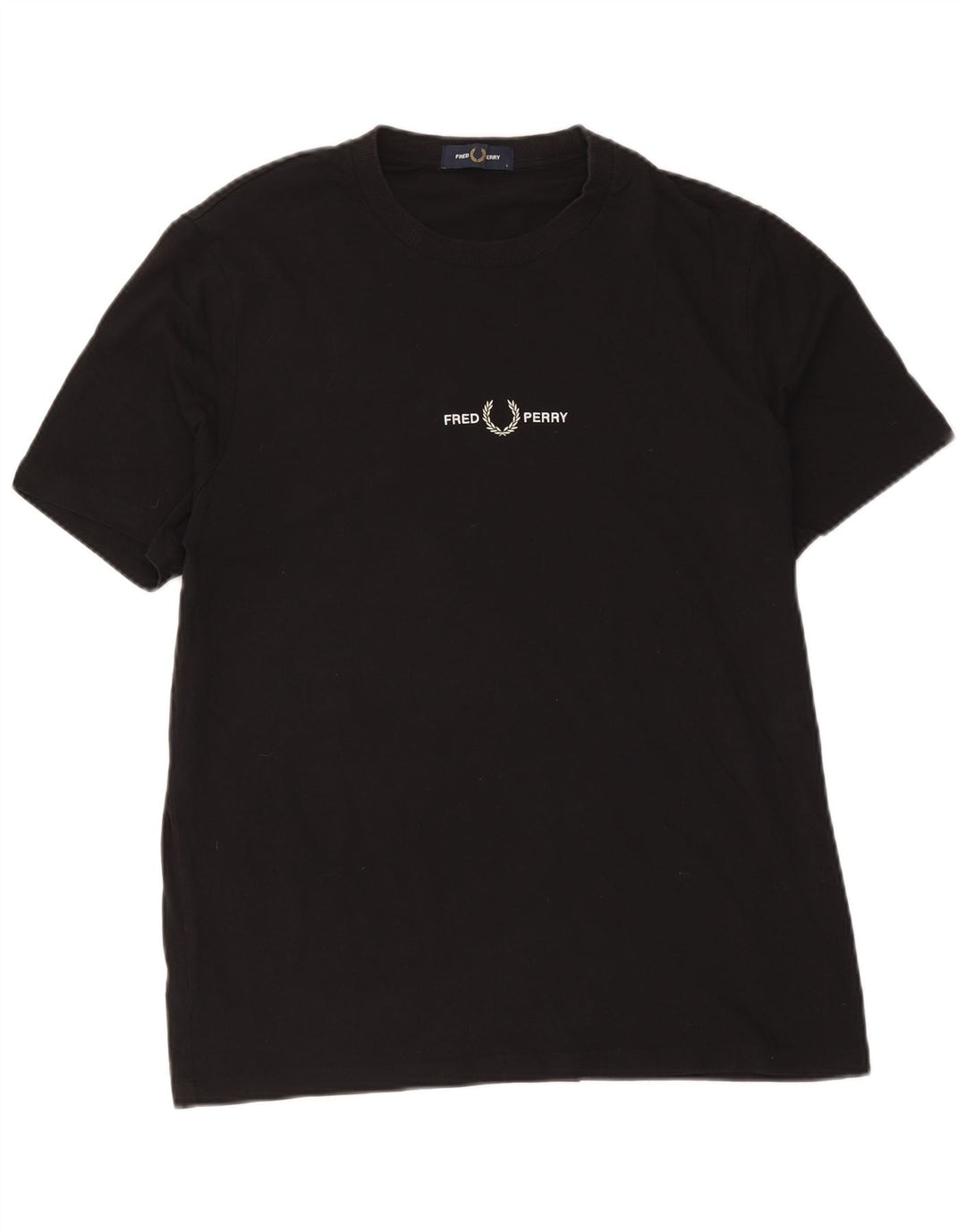 Fred Perry Mens T-Shirt Top Large Black Cotton
