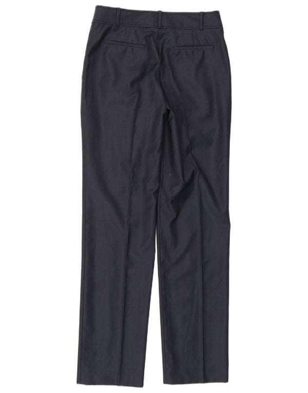 REISS Womens Straight Chino Trousers UK 6 XS W28 L33 Navy Blue Pinstripe