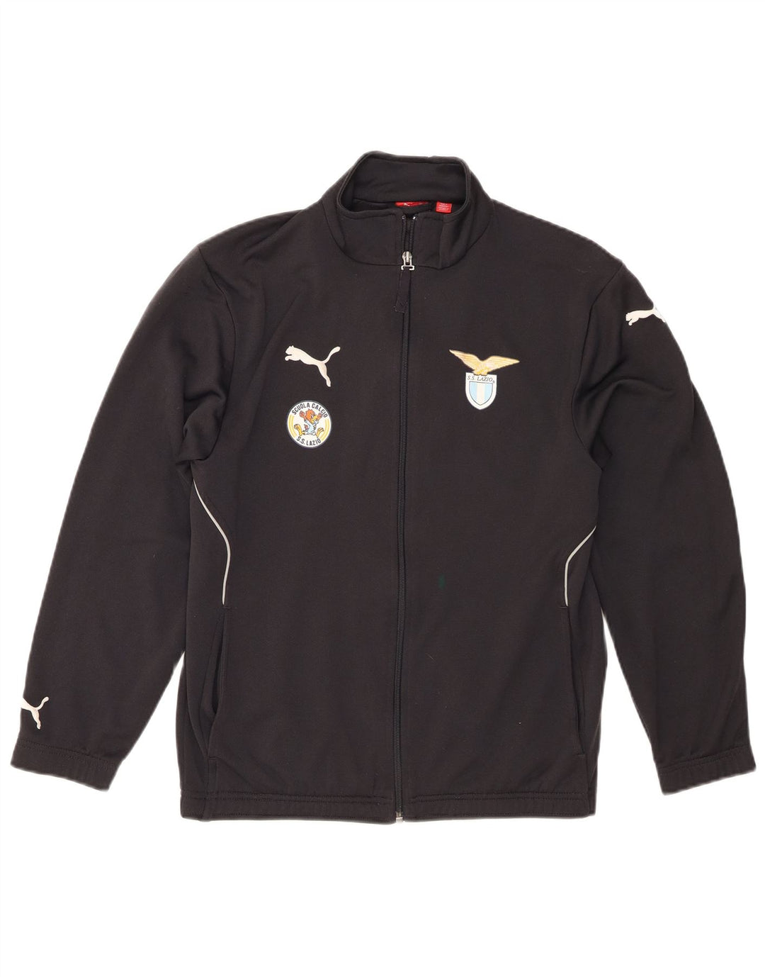 Puma Boys Graphic Tracksuit Top Jacket 13-14 Years Black Polyester