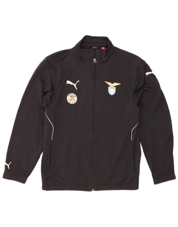 Puma Boys Graphic Tracksuit Top Jacket 13-14 Years Black Polyester