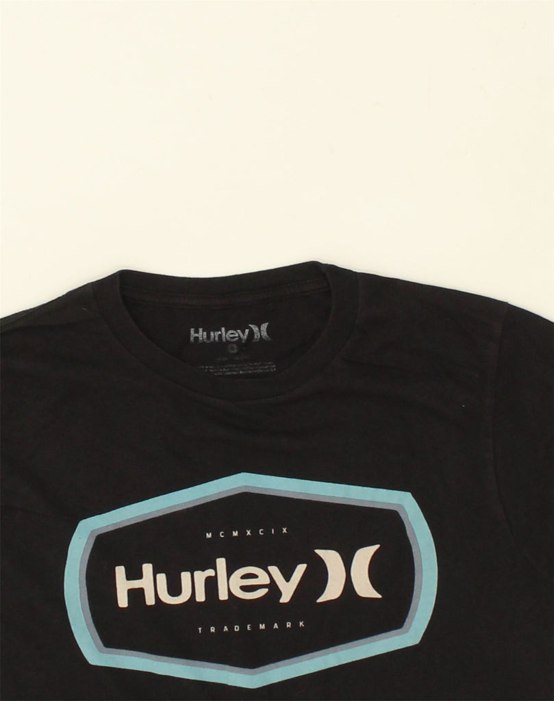 HURLEY Mens Graphic T-Shirt Top Small Black Cotton | Vintage Hurley | Thrift | Second-Hand Hurley | Used Clothing | Messina Hembry 