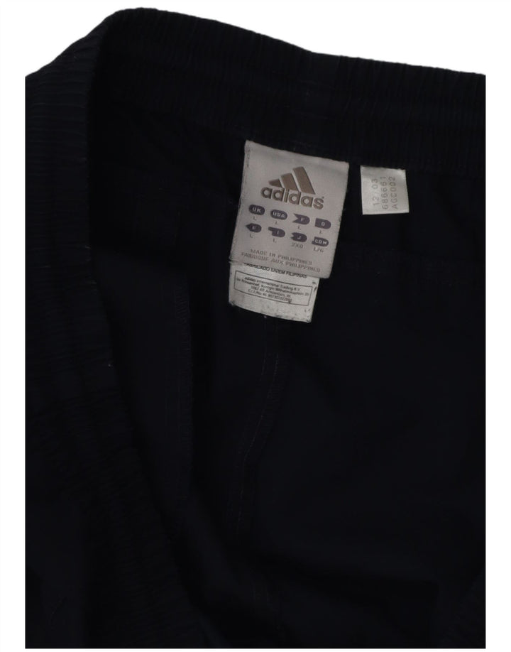 ADIDAS Mens Bermuda Sport Shorts Large  Navy Blue Cotton